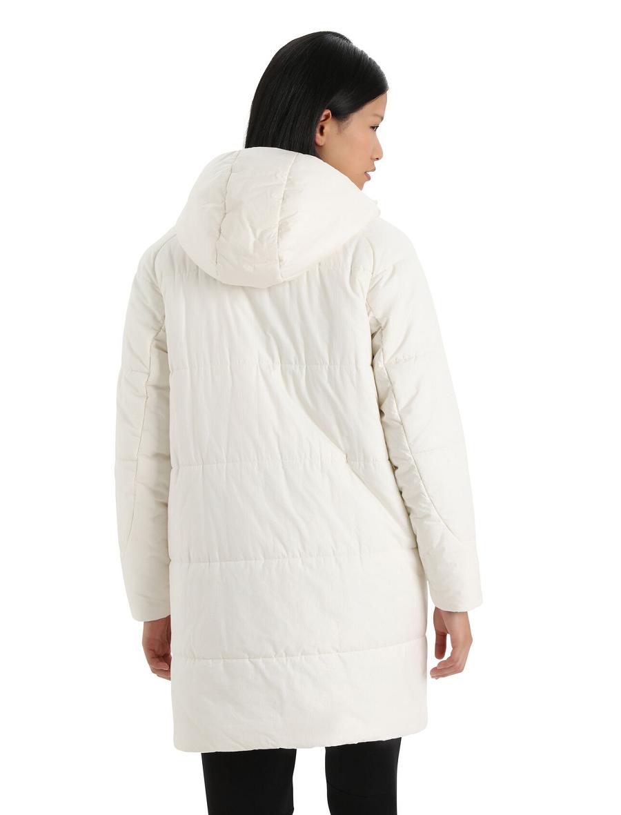 Vestes Icebreaker MerinoLoft™ Collingwood II 3Q Encapuchonné Femme Blanche | FR 1655NWYB